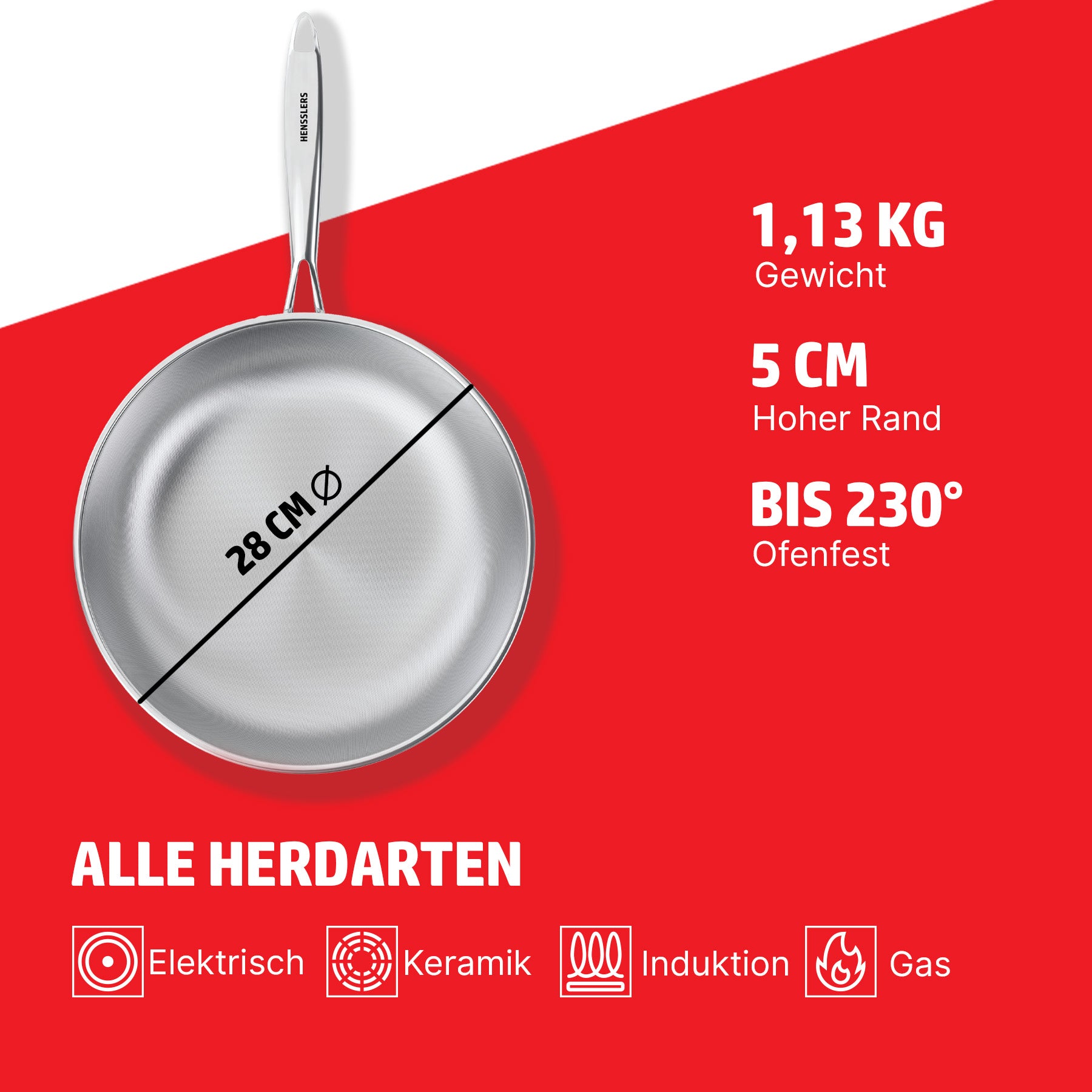 HENSSLERS ProDot Pfanne 28cm Pfannen HENSSLERS