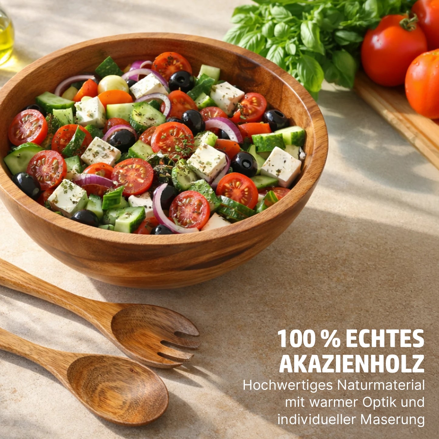 HENSSLERS Holzschüssel Set Küchenzubehör HENSSLERS