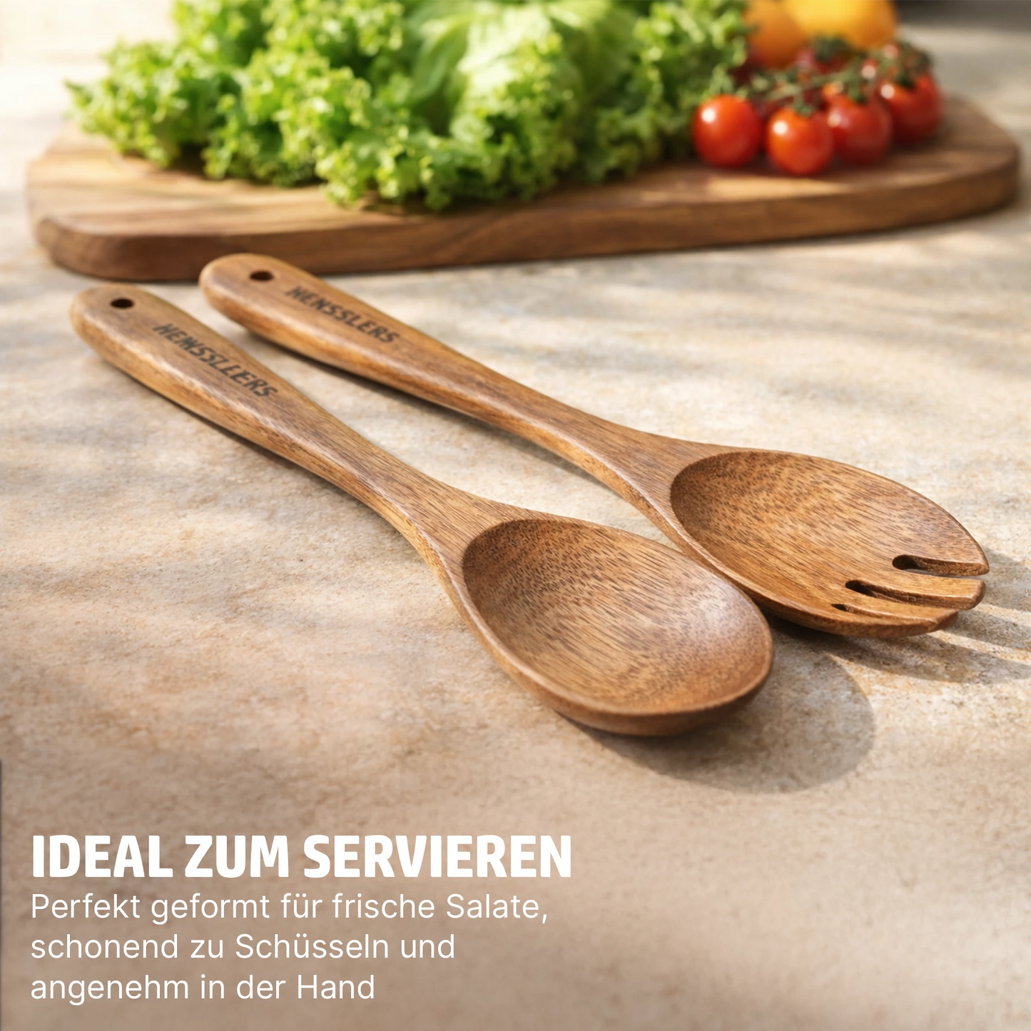 HENSSLERS Holzschüssel Set Küchenzubehör HENSSLERS