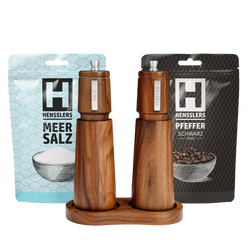 HENSSLERS Salz- und Pfeffermühle mit Nachfüllset Bundles HENSSLERS