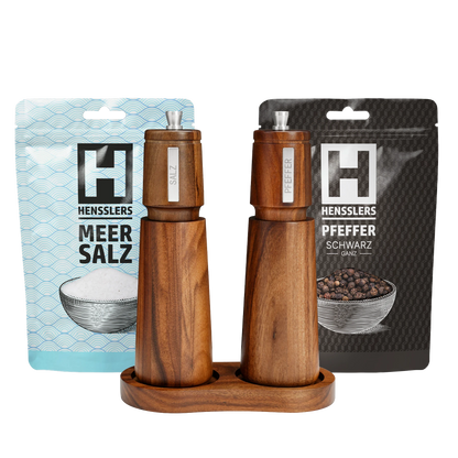HENSSLERS Salz- und Pfeffermühle mit Nachfüllset Bundles HENSSLERS