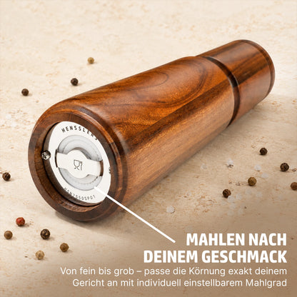 HENSSLERS Salz- / Pfeffermühlen Akazie Set Küchenzubehör HENSSLERS