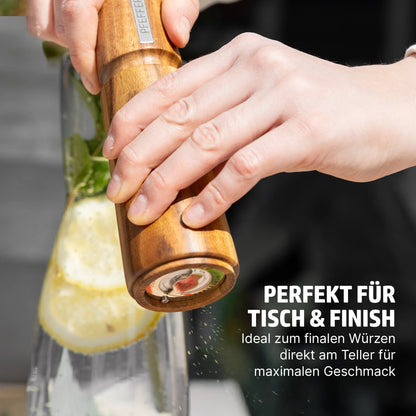 HENSSLERS Salz- / Pfeffermühlen Akazie Set Küchenzubehör HENSSLERS