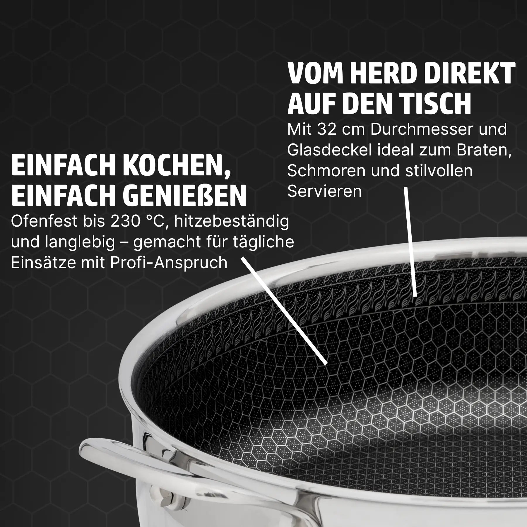 HENSSLERS Servierpfanne 32cm Pfannen Hensslers