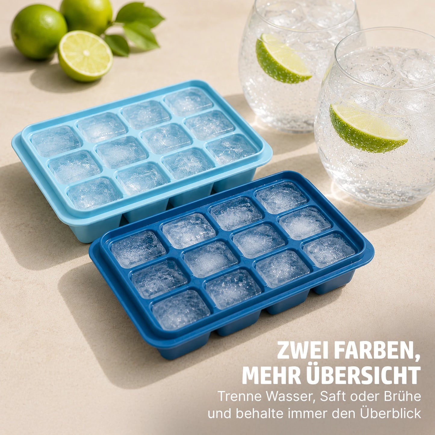HENSSLERS Silikon Eiswürfelform Set Küchenzubehör HENSSLERS