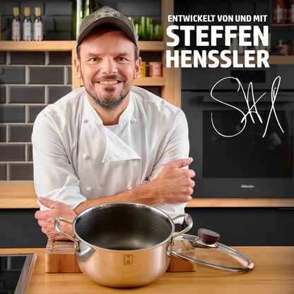 Kochtopf-Set aus Edelstahl » Geeignet für alle Herdarten ✓ – HENSSLERS