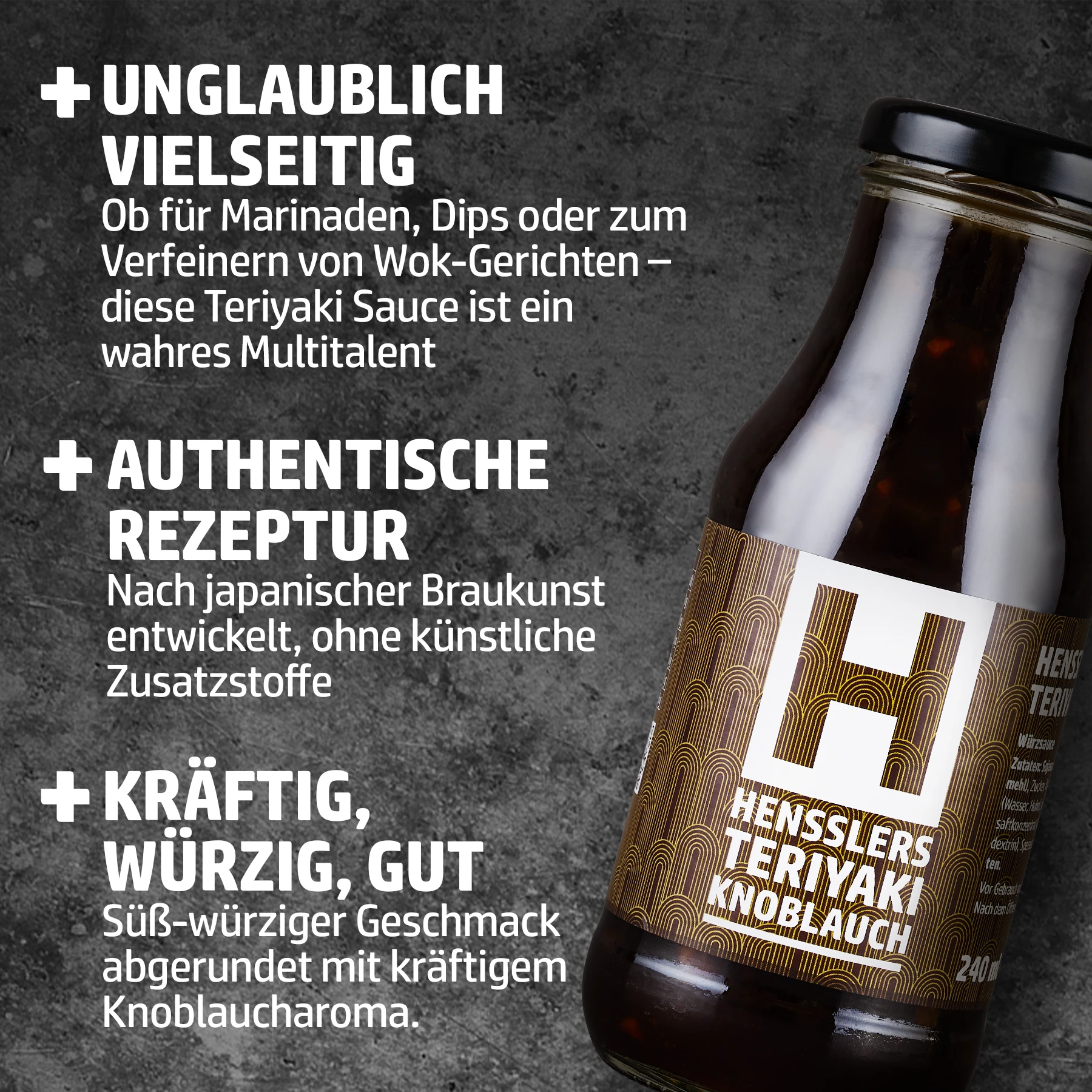 HENSSLERS Teriyaki Sauce Knoblauch 3 für 2 Set Saucen HENSSLERS