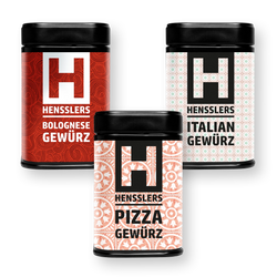 HENSSLERS 3er Pizza & Pasta Gewürzset Gewürze HENSSLERS