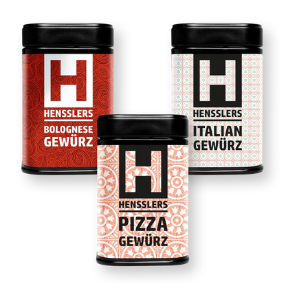 HENSSLERS 3er Pizza & Pasta Gewürzset Gewürze HENSSLERS