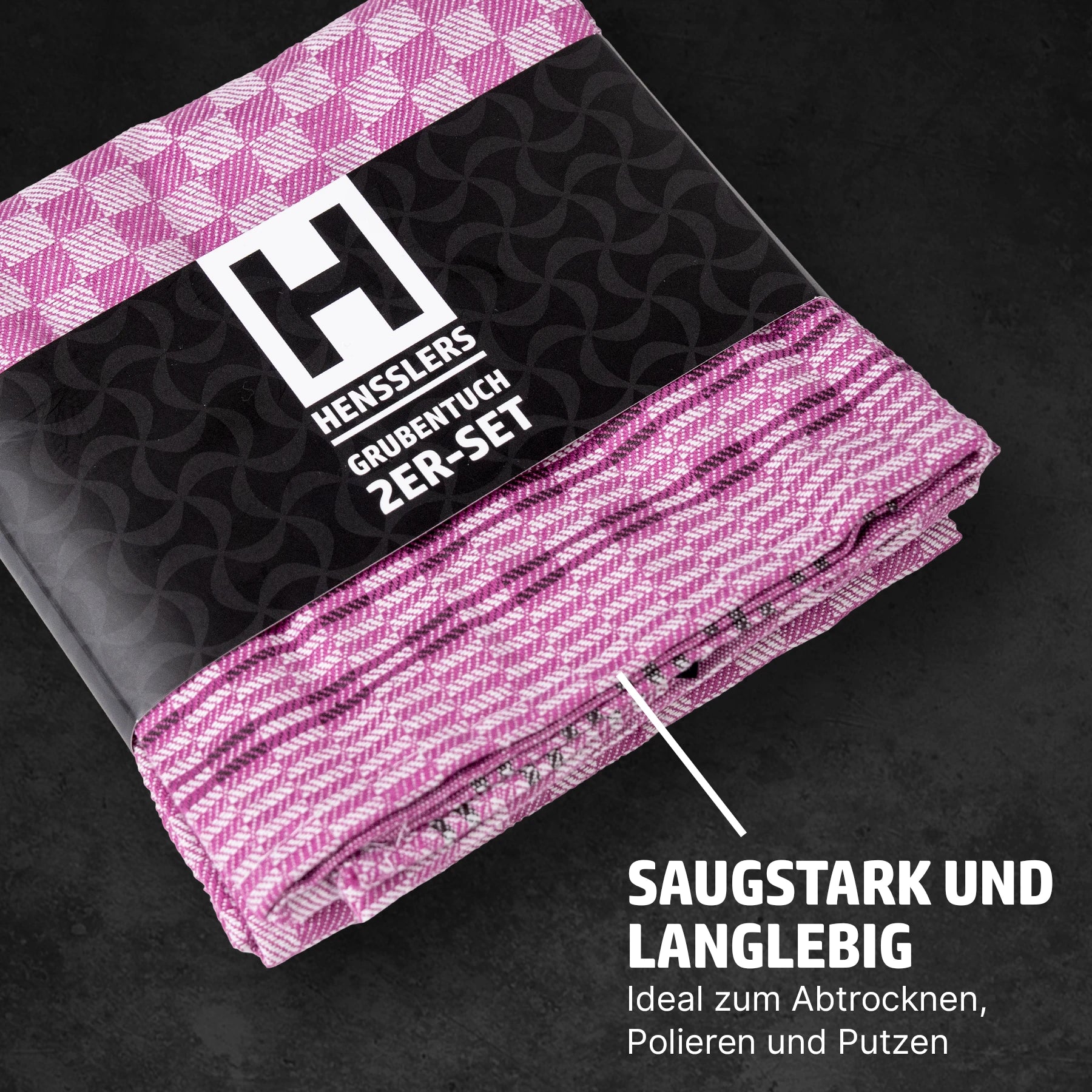 HENSSLERS Grubentuch 2er Set Pink Küchenzubehör HENSSLERS