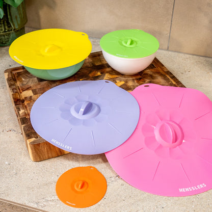 HENSSLERS 5er Silikondeckel Set Küchenzubehör HENSSLERS