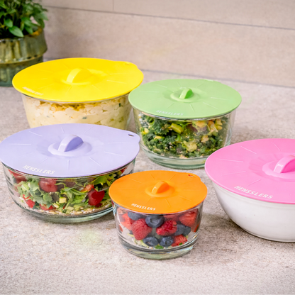 HENSSLERS 5er Silikondeckel Set Küchenzubehör HENSSLERS