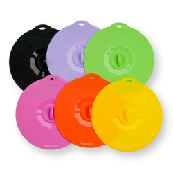 HENSSLERS 6er Silikondeckel Set Küchenzubehör HENSSLERS