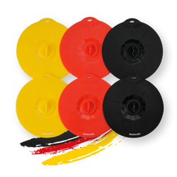 HENSSLERS 6er Silikondeckel Set Deutschland Edition