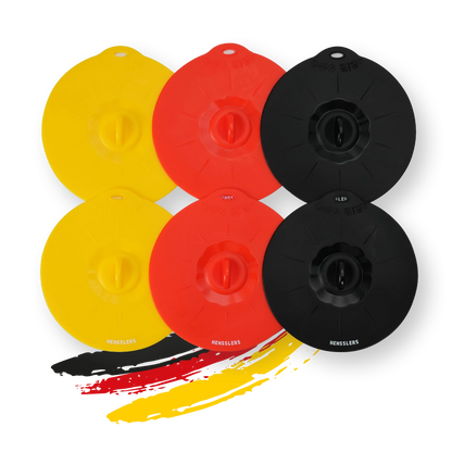 HENSSLERS 6er Silikondeckel Set Deutschland Edition